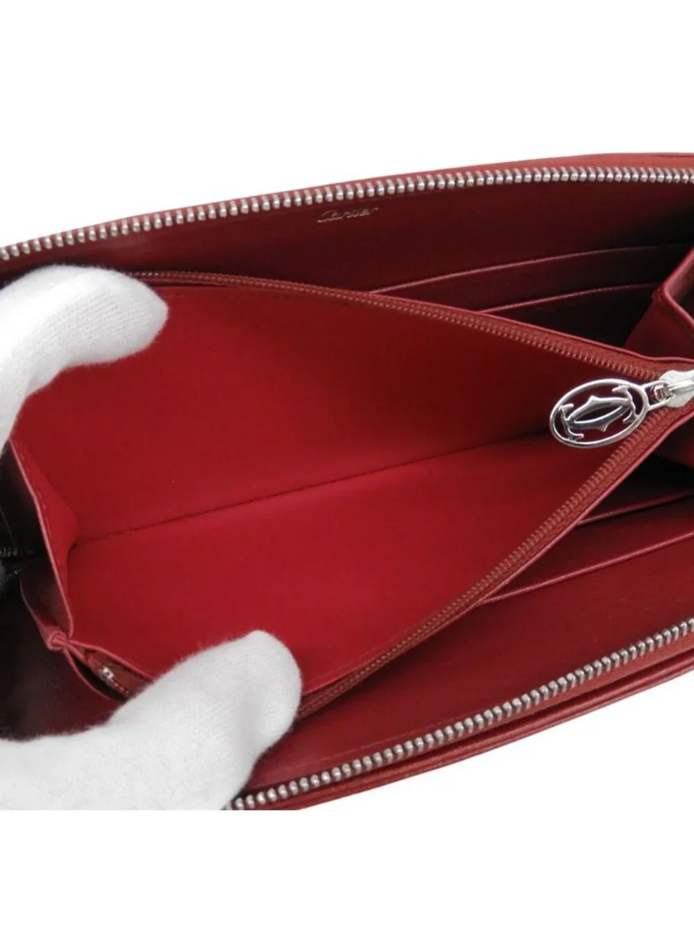 Cartier Marcello de Cartier Zip Around Wallet Red Case